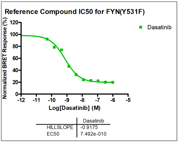 Reference compound IC50 for FYN (Y531F)