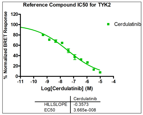 Reference compound IC50 for TYK2