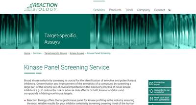 Thumbnail to kinase panel screening