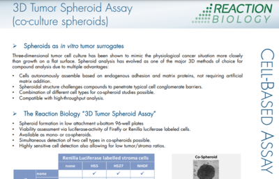 Co-culture 3D Tumor Spheroids