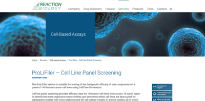 ProLiFiler – Cell Panel Screening