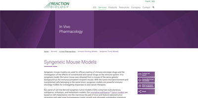 Syngeneic Tumor Models webpage thumbnail