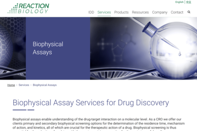 Biophysical Assay Services for Drug Discovery