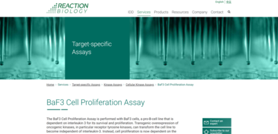 BaF3 Cell Proliferation Assay