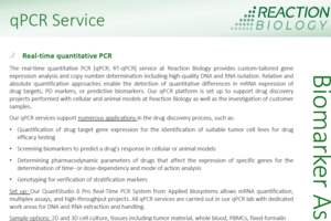 qPCR Service Infosheet
