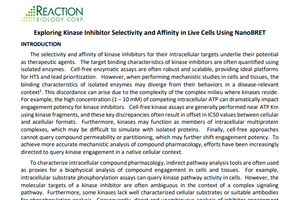Thumbnail of White paper about Exploring Kinase Inhibitor Selectivity and Affinity in Live Cells Using NanoBRET