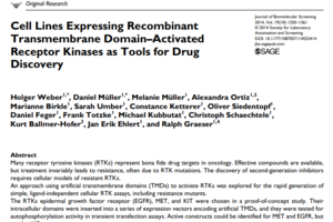 Cell lines expressing recombinant transmembrane domain-activated receptor kinases as tools for drug discovery. Journal of Biomolecular Screening, 2014