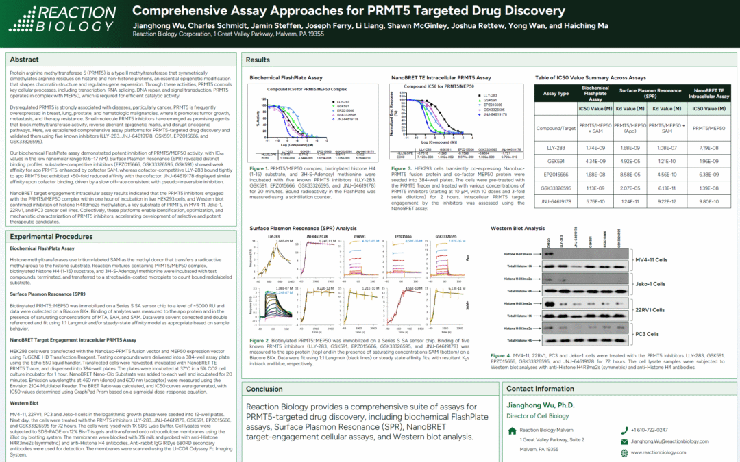 Comprehensive Assay Approaches for PRMT5 Targeted Drug Discovery