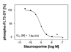 Reference compound IC50 for FLT3 (DY)